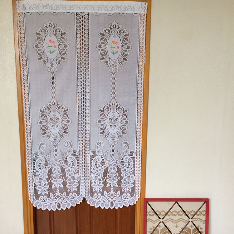 Factory Custom japanische bestickte Tür im islamischen Stil Tüllvorhangstoff durchsichtig