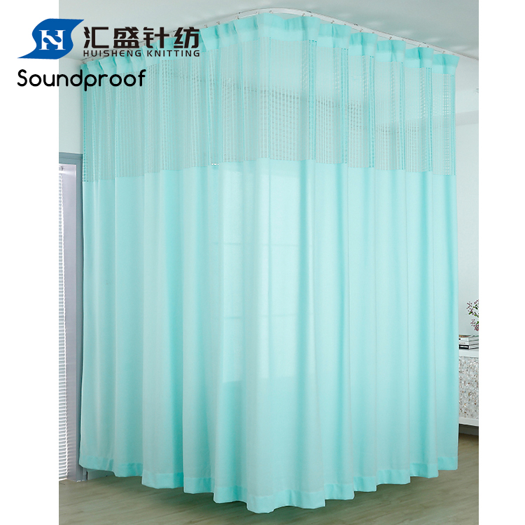 Partitions Divider Medical Privacy Mesh Polyester Cubicle Hospital Icu Vorhangstoff für Bettvorhang