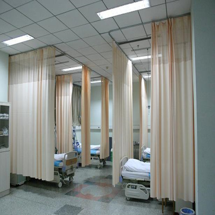 Bunter kundenspezifischer Salon-Polyester-Flammschutzkabinen-Trennwand-Privatsphäre-Krankenhaus-Vorhangstoff für medizinischen Vorhang