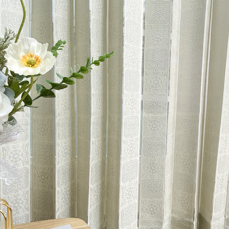 Blüten-Jacquard-Küchentürvorhang Wellen-Verdunkelungs-Trennvorhang vertikaler Fensterstoff