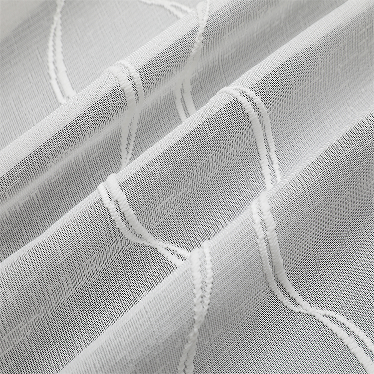 Voile-Vorhang im europäischen Stil, leichter Punkt, eleganter Vorhang für Wohnzimmer, Textil-durchsichtiger Stoff