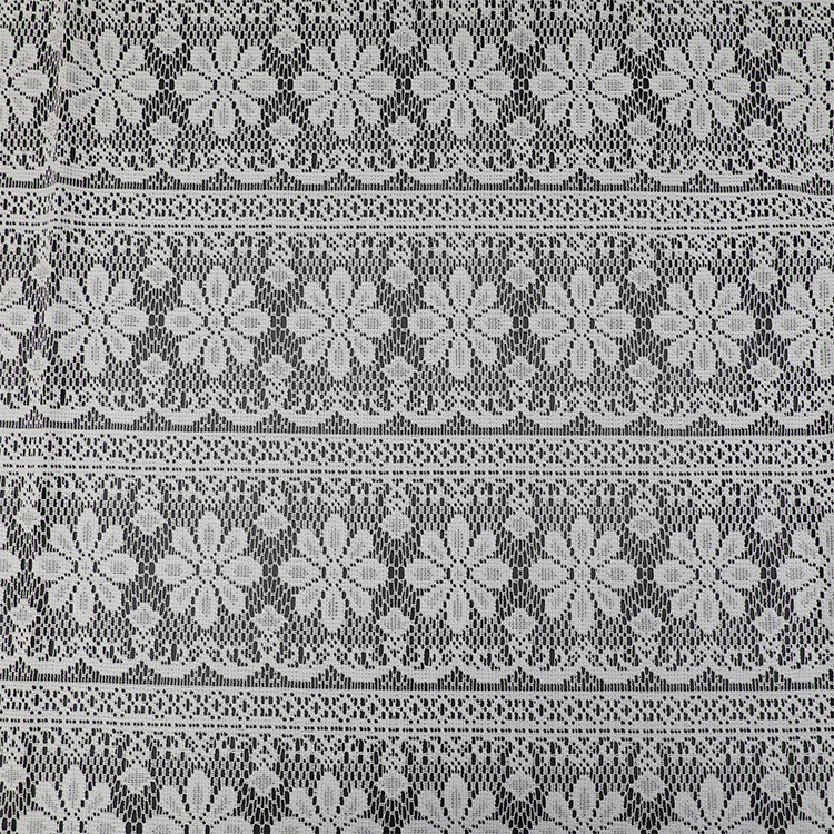 Umweltfreundlicher, weicher, billiger, weißer Textilstrick-Jacquard aus 100 % Polyester, durchscheinender Gaze-Stoff